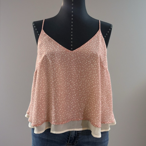 Lush Tops - Lush Blush Pink Polka Dot Camisole